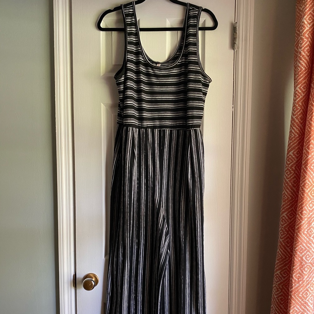 Xhilaration Striped Romper Wide Leg Jumpsuit